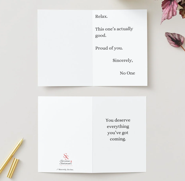 ๐ Sincerely, No One.