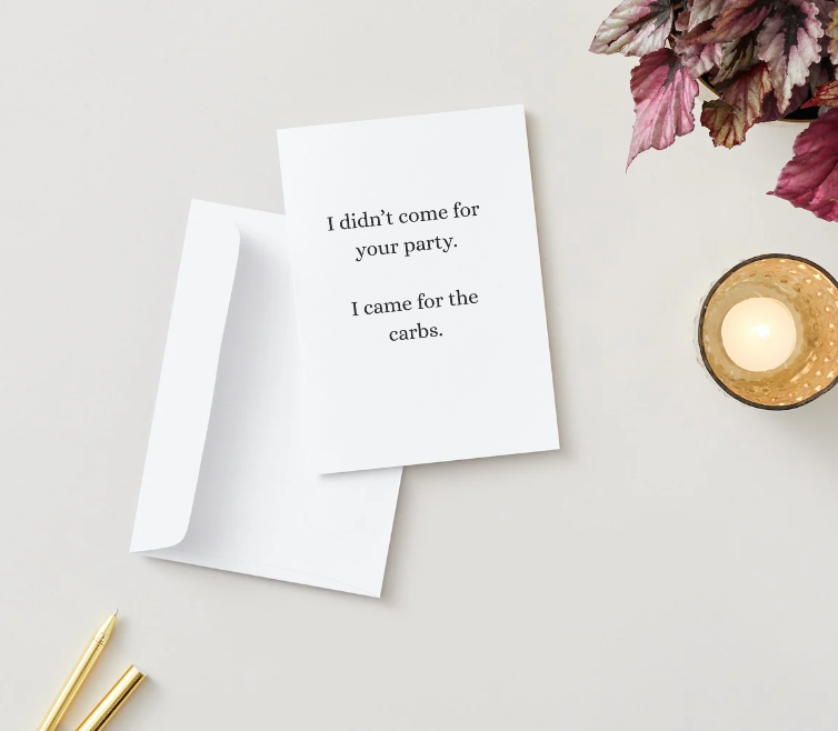 🎉 Mostly Here for the Cake Greeting Card